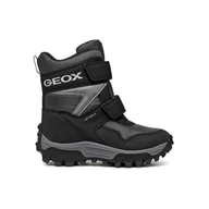 Śniegowce damskie - Dziecięce Śniegowce GEOX J HIMALAYA BOY B ABX J46FRE-0FU50-C9211J – Szary - miniaturka - grafika 1