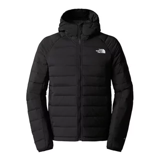 Kurtki męskie - Kurtka The North Face Belleview Stretch Hooded Down Jacket 0A7UJEJK31 - czarna - grafika 1