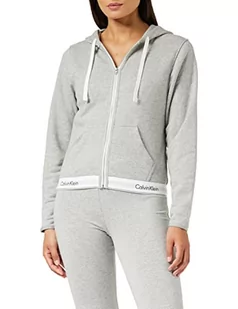 Calvin Klein Top Hoodie Full Zip Bluza z kapturem Kobiety, Szary, M - Bluzy damskie - miniaturka - grafika 1