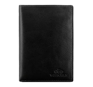 Portfel męski ze skóry naturalnej czarny - Portfele Portfel męski ze skóry naturalnej czarny - Portfele - miniaturka - grafika 1