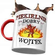 Kubki - Kubek Czerwony dla Wojciecha Wojtka Kolegi Prezent z Nadrukiem ze Zdjęciem+ Opakowanie na prezent (wzór 01) - miniaturka - grafika 1