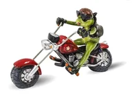 Figurki dekoracyjne - Figurka Żaba Na Motorze Motocyklista Chopper - miniaturka - grafika 1