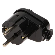 Gniazdka elektryczne - Wtyczka kątowa 2P+Z Schuko z u - miniaturka - grafika 1