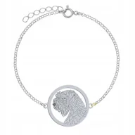 Bransoletki - Bransoletka Srebrna z Irish Soft-coated Wheaten Terrier 925 Prezent GRAWER - miniaturka - grafika 1