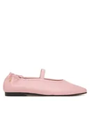 Baleriny - Tommy Hilfiger Baleriny Soft Leather Ellastic Ballerina FW0FW09245 Różowy - miniaturka - grafika 1