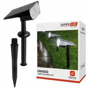 Lampy ogrodowe - Lampa solarna LED elewacyjna Kinkiet ogrodowy Reflektor SuperLED - miniaturka - grafika 1