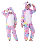 Stroje karnawałowe - Piżama Onesie Kigurumi Kostium Przebranie Królik Dzieci 125 - 135cm - miniaturka - grafika 1