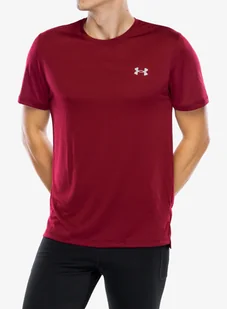 Koszulka do biegania Under Armour UA Launch Short Sleeve - cardinal/reflective - Koszulki i topy damskie - miniaturka - grafika 1