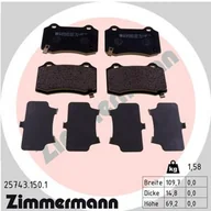 Klocki hamulcowe - Klocki hamulcowe - komplet ZIMMERMANN 25743.150.1 - miniaturka - grafika 1