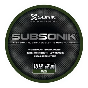 Żyłka Karpiowa Sonik Subsonik Green 1200 m 0.38 mm - Żyłki wędkarskie - miniaturka - grafika 1