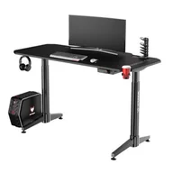 Biurka gamingowe - Ultradesk Biurko Level Czarny - miniaturka - grafika 1