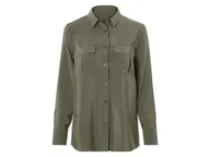 Koszule damskie - esmara® Koszula damska z wiskozą (Khaki, 42) - miniaturka - grafika 1