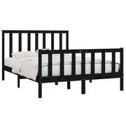 Łóżka - Czarne sosnowe łóżko 120x200 cm - Ingmar 4X - miniaturka - grafika 1