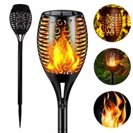 Lampy ogrodowe - LAMPA SOLARNA OGRODOWA LED POCHODNIA PŁOMIEŃ OGIEŃ LAMPKI SOLARNE 1 SZTUKA - miniaturka - grafika 1