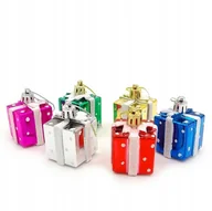 Bombki - Bombki choinkowe prezenty wielokolorowe komplet 6 sztuk nietłukące się - miniaturka - grafika 1