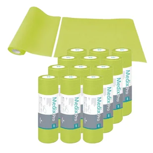 Podkład higieniczny na rolce 33cm x 50cm limonkowy podfoliowany 54g MedixPro 600szt - Kosmetyczne akcesoria jednorazowe - miniaturka - grafika 1