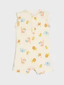 Kombinezony dla dzieci - Sinsay - Bawełniany kombinezon z motywem safari - kremowy - miniaturka - grafika 1