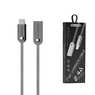 Przewód Micro Usb Szybko Ładujący 2,4A Metalowy 1M - Kable USB - miniaturka - grafika 1