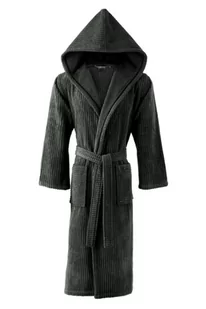 Unisex szlafrok STRIPE z kapturem Khaki S - Szlafroki męskie - miniaturka - grafika 1