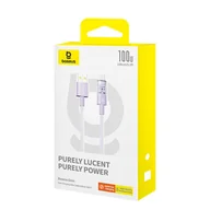 Kable USB - Kabel Baseus Gem USB-USB C 100W 1m (fioletowy) - miniaturka - grafika 1