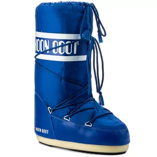 Śniegowce damskie - Śniegowce MOON BOOT - Nylon 14004400075 Electric Blue D - grafika 1