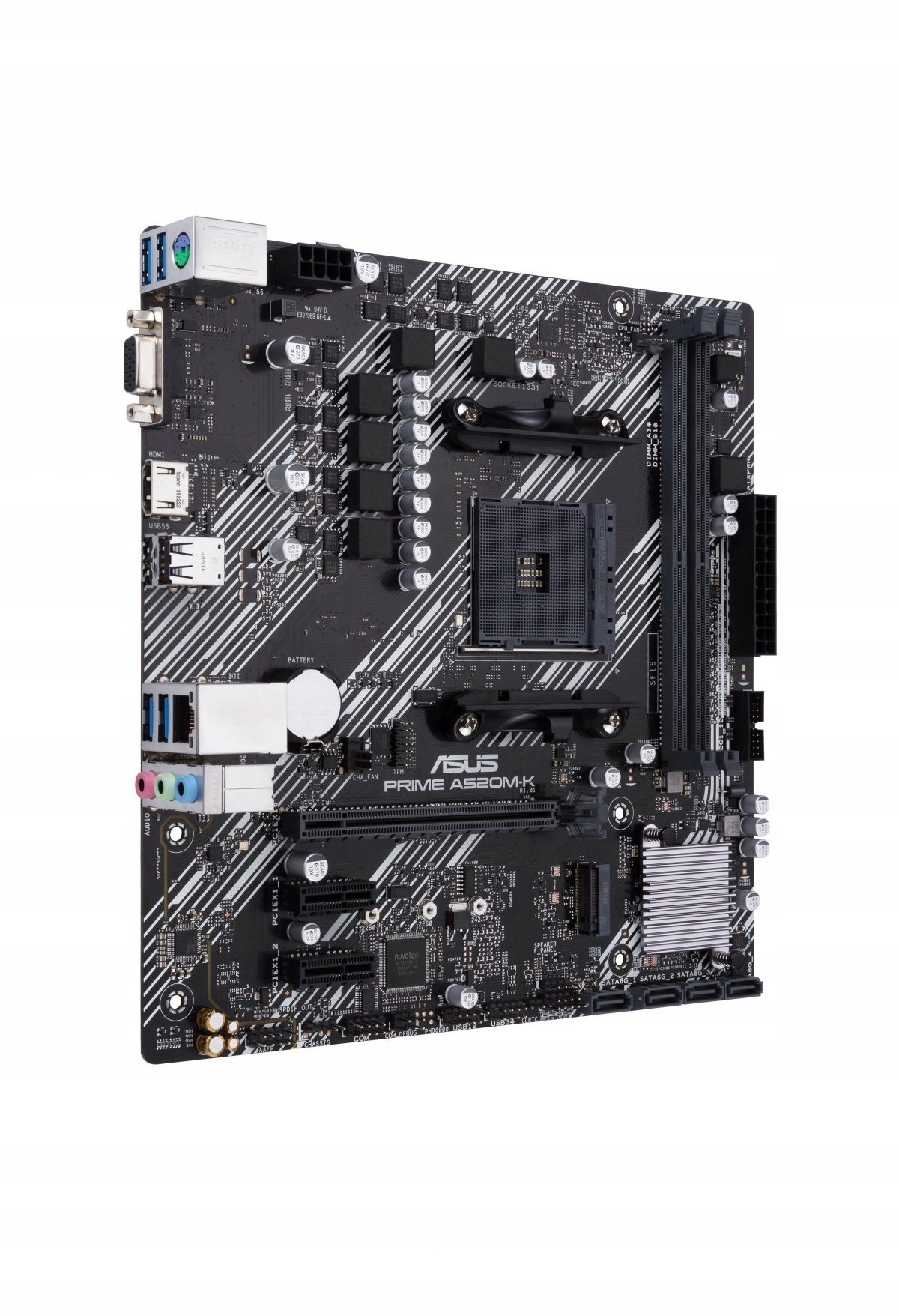 ASUS PRIME A520M-K micro ATX AMD Ryzen AM4 2x DDR4