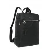 Plecaki - Pojemny Plecak Damski Format A4 Czarny LUIGISANTO BI5842 Black - miniaturka - grafika 1