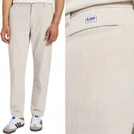 Spodnie męskie - Lee RELAXED WORKWEAR CHINO ECRU LUŹNE SPODNIE SZTRUKSY CHINOSY W38 L34 - miniaturka - grafika 1