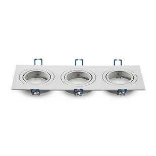 v-tac Oprawa Oczko V-TAC Aluminiowa Odlew 3xGU10 Kwadrat Biały VT-784 - Oprawy, klosze i abażury - miniaturka - grafika 1