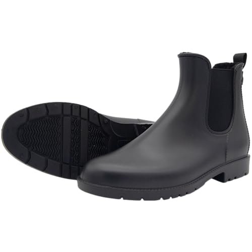 PFIFF PVC Jodhpur botki, botki z podszewką, buty zimowe z podszewką, czarne, dla dzieci i kobiet, 29-42, czarny, 37 EU