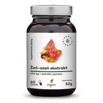 AURA HERBALS Żeń-Szeń Ekstrakt 400mg+Guarana 60 K - Suplementy naturalne - miniaturka - grafika 1