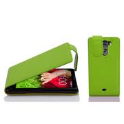 Etui i futerały do telefonów - Cadorabo cador Abo  Flip Style etui na LG G2 Mini  Case Cover pokrowiec ochronny etui torba, LG G2 Mini, zielone jabłko - miniaturka - grafika 1