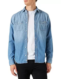 Pepe Jeans Portland męska koszula rekreacyjna, niebieski (denim mh6), XXL - Koszule męskie - miniaturka - grafika 1