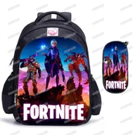 Torebki damskie - 2szt Fortnite Plecak Torba szkolna dla chłopców Dziewczęta Piórnik Tornister Gry Cartoon Bag Supplies Plecak dla dzieci Primary Granatowy - miniaturka - grafika 1