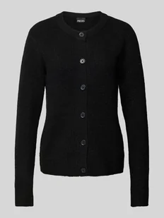 Kurtka z dzianiny o kroju regular fit z mieszanki wełny z prążkowanymi wykończeniami model ‘NEMESIO’ - Swetry damskie - miniaturka - grafika 1