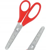 Nożyczki dla dzieci - NOŻYCZKI 13cm SZKOLNE Z LINIJKĄ GRAND GR-1507/Y51036 - miniaturka - grafika 1