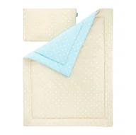 Pościel dla dzieci - Pościel dla dzieci miętowo beżowa w kropki Dots 100x135 cm - miniaturka - grafika 1