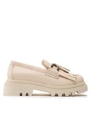 Półbuty damskie - Badura Loafersy 22SS24 Beżowy - miniaturka - grafika 1