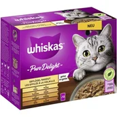 Mokra karma dla kotów - Whiskas Pure Delight Wielopak Drób Ragout w galarecie 12 x 85 g - miniaturka - grafika 1