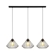 Lampy sufitowe - Britop Industrialna LAMPA wisząca RAQUELLE 187149304 metalowa OPRAWA klatki ZWIS loftowy czarny - miniaturka - grafika 1