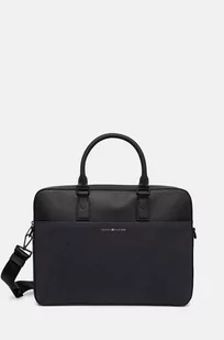 Tommy Hilfiger torba na laptopa skórzana kolor czarny AM0AM12749 - Torby podróżne - miniaturka - grafika 1