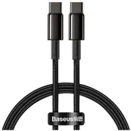 Kable USB - Baseus kabel USB Typ C - USB Typ C szybkie ładowanie Power Delivery Quick Charge 100 W 5 A 1 m czarny (CATWJ-01) - 1 Czarny USB Typ C (męski) CATWJ-01 - miniaturka - grafika 1