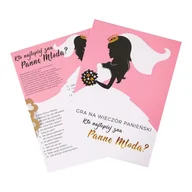 Gry planszowe - Kto najlepiej zna pannę młodą? Gra towarzyska, NiebieskiStolik - miniaturka - grafika 1