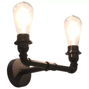 vidaXL 2-kierunkowa lampa ścienna, czarna, 2 żarówki E27 - Lampy pozostałe - miniaturka - grafika 1