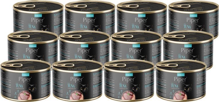 Mokra karma dla kota Piper Animals Sterilised z tuńczykiem zestaw 12 x 185 g
