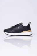Sneakersy damskie - Sneakersy czarne skórzane Tommy Hilfiger FW0FW08117 37 - miniaturka - grafika 1