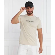 Koszulki męskie - Calvin Klein T-shirt DOUBLE FLOCK LOGO | Regular Fit - miniaturka - grafika 1