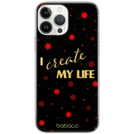 Etui i futerały do telefonów - Etui do Apple IPHONE 14 PRO MAX Positive vibes 006 Babaco Nadruk pełny Czarny - miniaturka - grafika 1