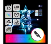 Lampy ogrodowe - Aigostar - LED RGBICW Zewnętrzny łańcuch świetlny świąteczny 50xLED/10W/230V 5m IP44 + pilot - miniaturka - grafika 1