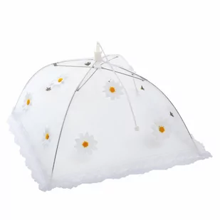 składana osłona przed owadami, 31 x 31 x 21 cm, w kwiaty kod: CI-550399-KWI - Pozostałe akcesoria kuchenne - miniaturka - grafika 1